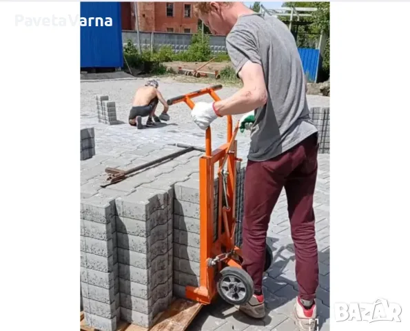 Продавам специализирана количка за бърз транспорт и подаване на плочки Brukkov