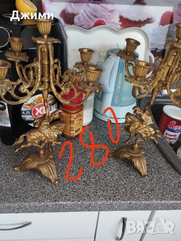 различни много стари големи свещници, снимка 15 - Антикварни и старинни предмети - 46466469