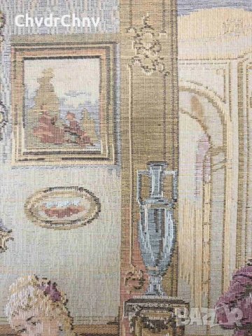 дървена рамка 148x51см/голям стар френски гоблен/барокова картина, снимка 14 - Гоблени - 50524010