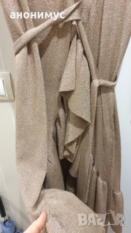 Рокля с ламе, снимка 2 - Рокли - 31382595