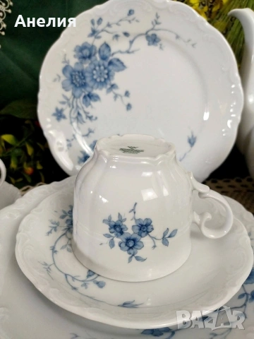 Mitterteich Bavaria сини нежни цветя , снимка 3 - Чаши - 54305702