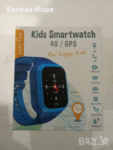 Детски смарт часовник ZAZU Fun 4G / GPS / SIM / Камера / Водоустойчив