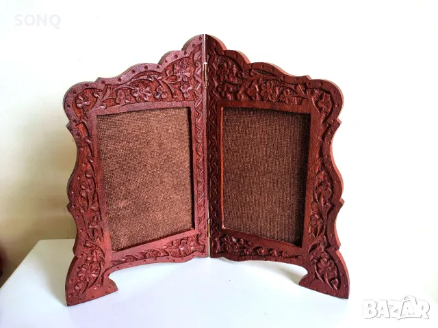 Страхотна Двойна Дървена Рамка За Снимки