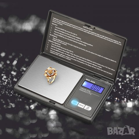 Везна, Джобно кантарче, мини джобна електронна везна, Бижутерска малка златарска везна,Точност 500г, снимка 2 - Друга електроника - 25296635