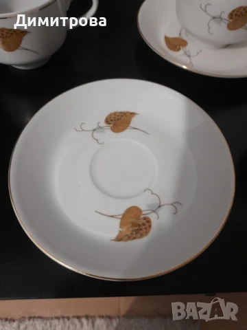 Стар  ретро български порцелан комплект за чай, снимка 5 - Сервизи - 50868704