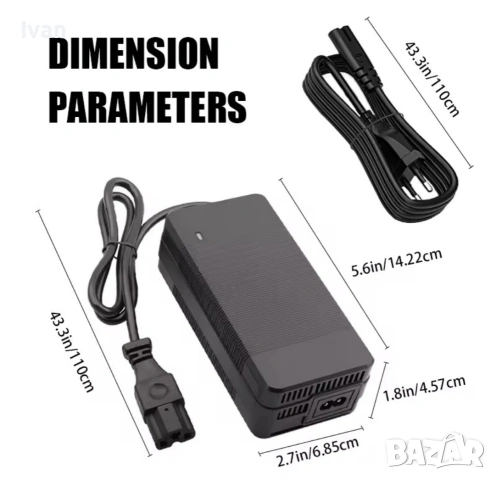 Зарядно 60V Li-ion с PC букса (IEC connectors) за електрически триколки/скутери 67,2V 3A , снимка 3 - Друга електроника - 54152197