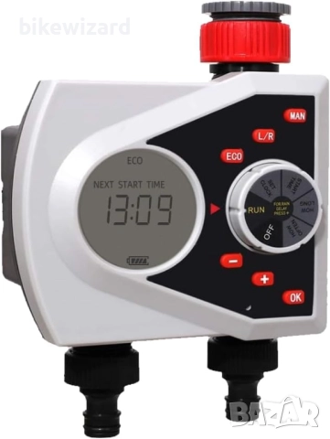 Aqualin таймер за кран с два изхода, контролер за напоителна система, компютър за поливане НОВ