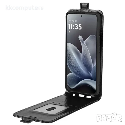 За Motorola Edge 70 Max 5G Вертикален Кожен Калъф със Слот за Карта и Скрийн Протектор – 4 цвята, снимка 5 - Калъфи, кейсове - 55885641