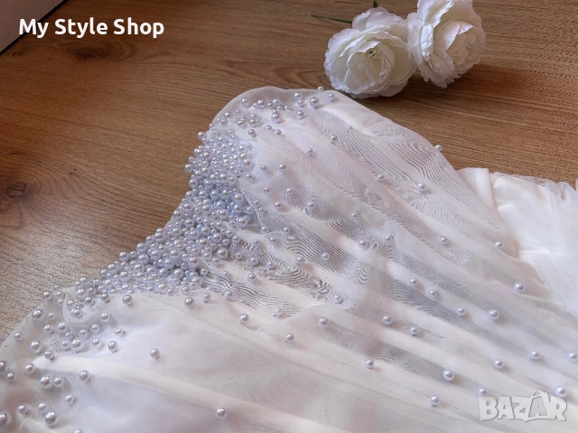 Официална бяла рокля, снимка 3 - Рокли - 54331025