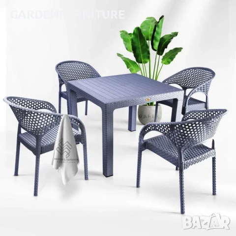 Елегантен комплект маса + 6 или 4 стола 4 цвята и размери маси