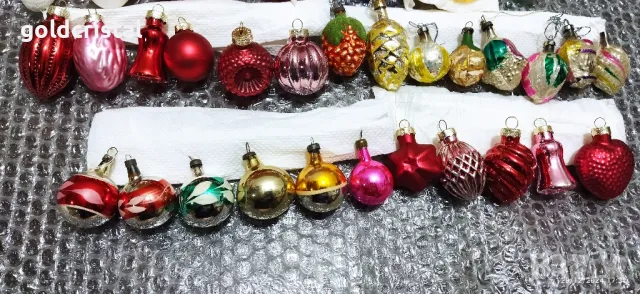 Стари стъклени новогодишни играчки, снимка 6 - Антикварни и старинни предмети - 34950383