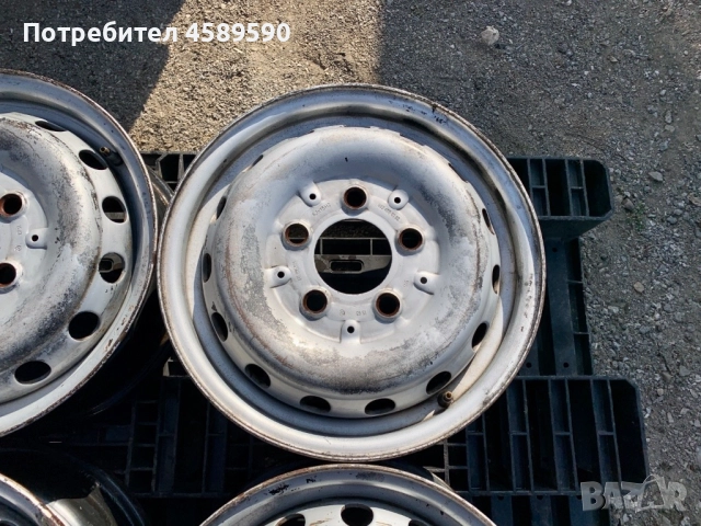 4бр.Оригинални железни джанти 15цола 5x130 за Mercedes Sprinter,Vw LT, снимка 6 - Гуми и джанти - 51808893