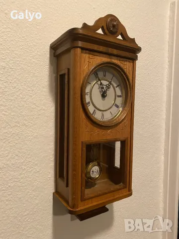 J. Schrenk Немски Стенен часовник с махало и батерии 