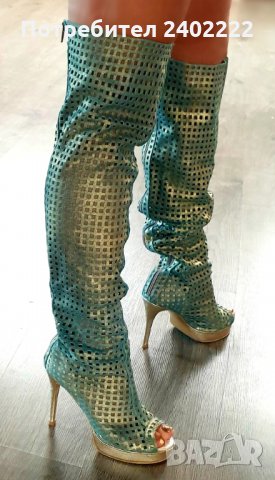 Летни ботуши.  Чизми на платформа. Ръчна изработка, уникални., снимка 5 - Дамски ботуши - 29939175