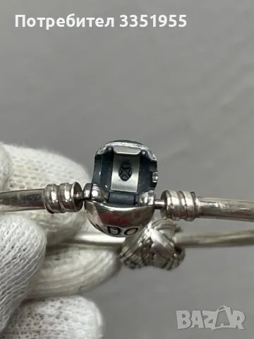 Оригинална гривна Pandora с 3 талисмана, снимка 11 - Гривни - 49523707