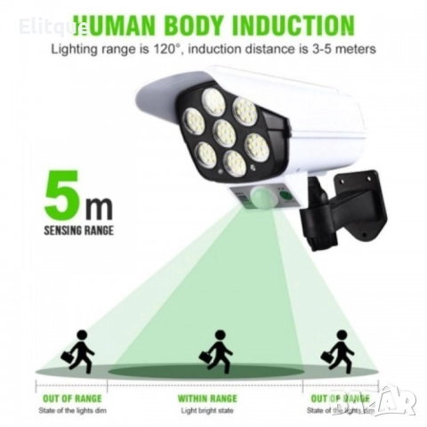 H-LED22 LED соларни LED лампи, имитиращи камера за видеонаблюдение, снимка 9 - Други стоки за дома - 52854190