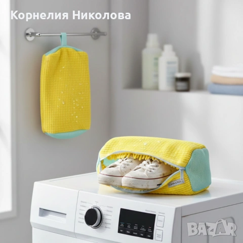 Торбичка за пране на обувки от микрофибър