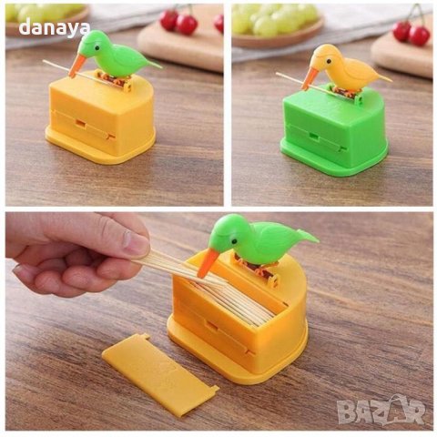 3062 Забавен диспенсър за клечки за зъби Птиче, снимка 8 - Прибори за хранене, готвене и сервиране - 37749825