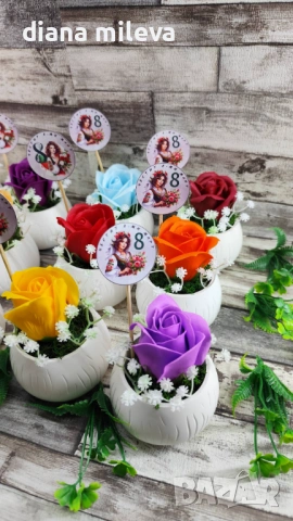 Бюджетни подаръчета със сапунени рози!!, снимка 3 - Декорация за дома - 53349312