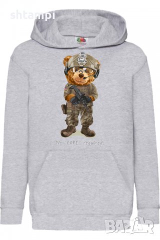 Детски Суитчър/Суитшърт Cute bear No CAPE required,,Игра,Подарък,Изненада,Забавление,Рожд, снимка 2 - Детски анцузи и суичери - 38367250