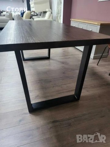 ПРОМОЦИЯ!!! Масивна дървена трапезна маса от тъмно дърво, снимка 6 - Маси - 42599880