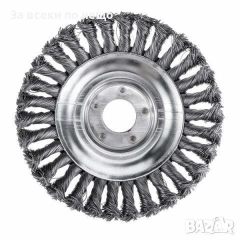 Телена четка за бензинов Тример, Неръждаема стомана, 8 инча, Сив, снимка 2 - Градинска техника - 37483046