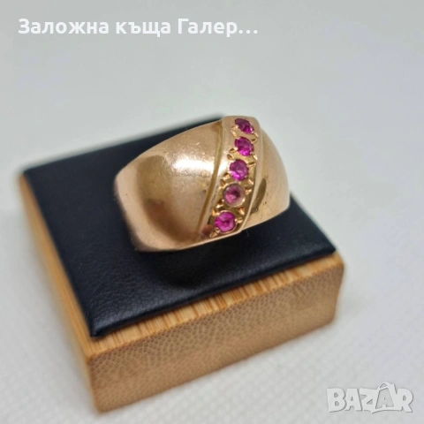 Винтидж златен пръстен – съветско злато, 583, 6,40г