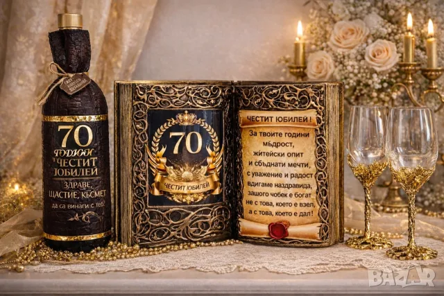 Подаръци за 70 годишен юбилей на мъж или жена