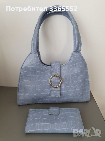 Дамска чанта + портмоне, комплект, снимка 9 - Чанти - 36523557