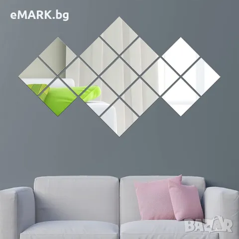 Водоустойчиво нечупливо огледало от акрил в сребрист цвят, снимка 1