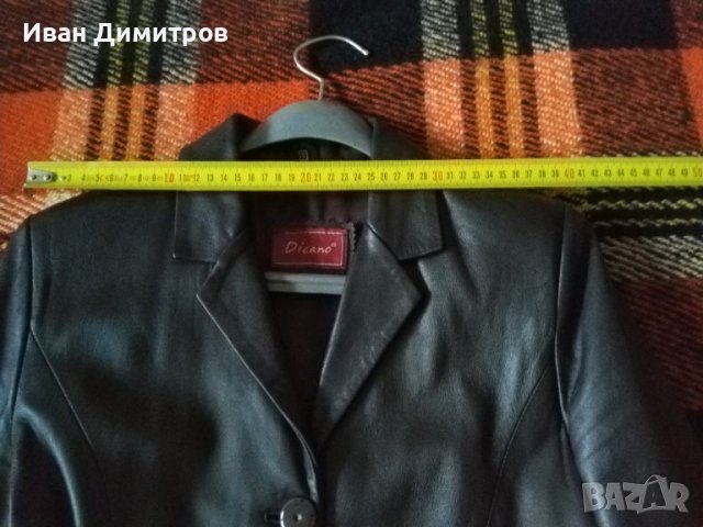 Неупотребявано кожено яке тип сако DICANO, размер S, снимка 8 - Якета - 36232771