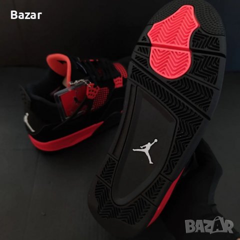Nike Air Jordan 4 Retro Red Thunder Нови Оригинални Кецове Обувки Маратонки Размер 42 Номер , снимка 3 - Кецове - 38776074
