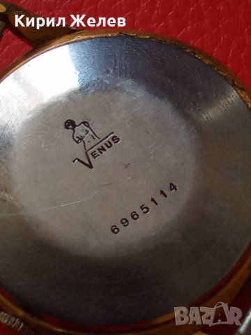 VENUS 19 RUBIS - ANTIMAGNETIC SWISS MADE Стар ПОЗЛАТЕН РЯДЪК Мех. МАРКОВ ВИНТИДЖ ЧАСОВНИК 29114, снимка 3 - Антикварни и старинни предмети - 37322833