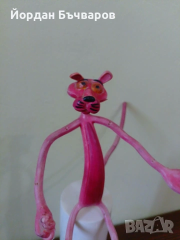 Соц. стара Vintage гумена играчка Пинко розовата пантера, снимка 4 - Колекции - 54211785