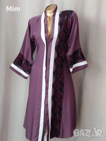 M/L Халат в лилаво с бродерия , снимка 5 - Нощници - 51862571