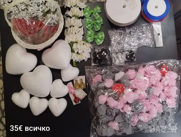 материали за декорация за Вашите подаръци, снимка 6 - Изкуствени цветя - 55795198