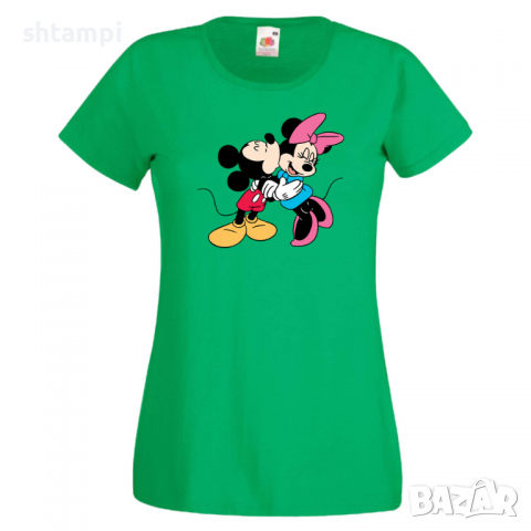 Дамска тениска Mickey & Minnie ,Мини Маус,Микки Маус.Подарък,Изненада,, снимка 2 - Тениски - 36526185