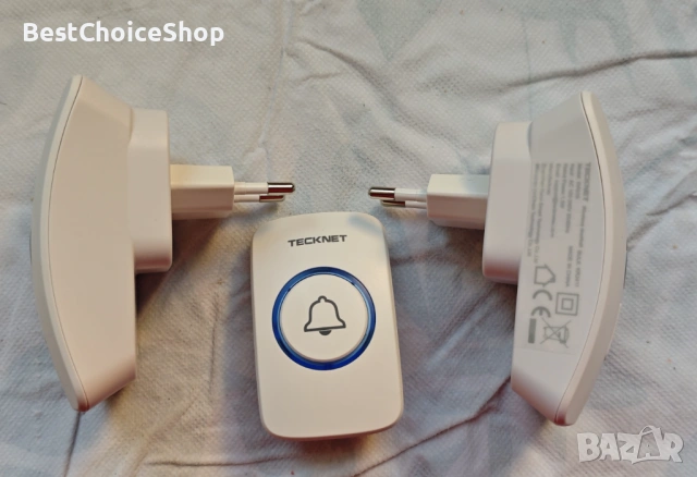 TECKNET Безжичен звънец IP65 Водоустойчив 60 мелодии 5 нива на звука, снимка 5 - Други - 53119081