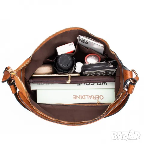 Дамска чанта Brown 1127, снимка 5 - Чанти - 47925443