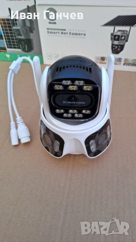 Тройна IP камера с WiFi приложение iCSee безжична камера 12MP ;НОВИ, снимка 2 - IP камери - 52774678