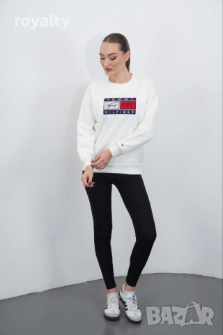 Tommy Hilfiger Памучна Бяла Дамска Блуза , снимка 3 - Блузи с дълъг ръкав и пуловери - 52055224