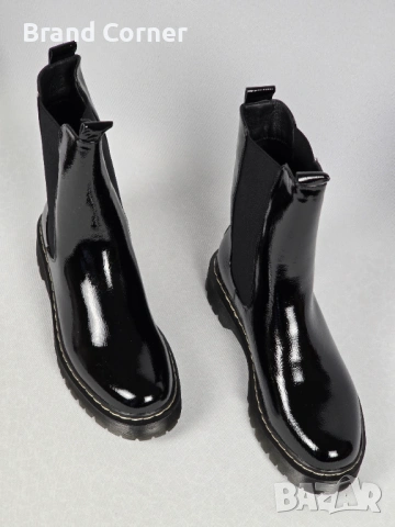 Нови дамски лачени боти La Strada - Размер 40, снимка 2 - Дамски ботуши - 54342685