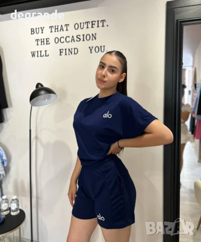 Син дамски комплект Alo, снимка 2 - Комплекти - 50870427