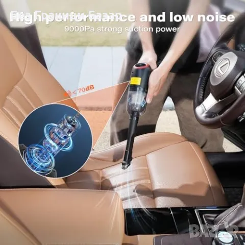 Нова Мини прахосмукачка 3 в 1 9000PA - за кола, дом и косми от домашни любимци, снимка 3 - Други стоки за дома - 48986823