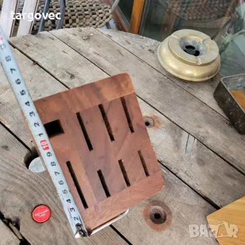 масивен дървен блок за ножове, снимка 2 - Други - 47809195