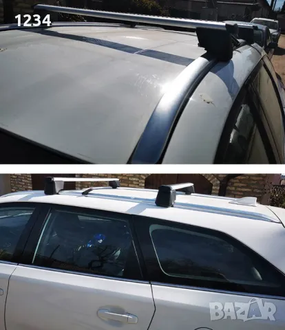 НОВ багажник за TOYOTA  AURIS HYBRID 2012-2018 напречни греди алуминиеви рейки, снимка 2 - Аксесоари и консумативи - 49535812