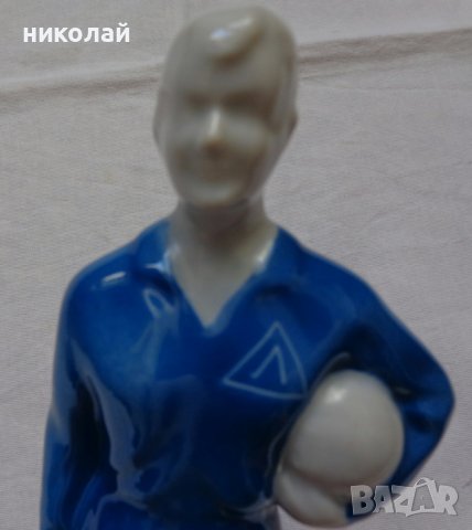 Рето порцеланова Фигура на Георги Аспарухов Гунди произведена през 1970 в з-д Изида Н. Р. България, снимка 10 - Антикварни и старинни предмети - 38137780