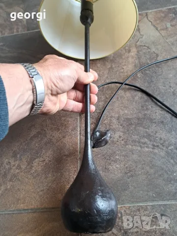 стилна дизайнерска бронзова настолна лампа 8/2, снимка 3 - Настолни лампи - 49939119