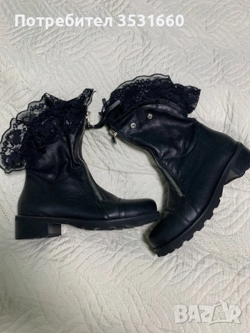 Дамски боти от естествена кожа, снимка 3 - Дамски боти - 53288891