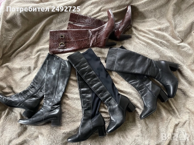 Ботуши чизми естествена кожа 4 чифта, снимка 5 - Дамски ботуши - 31225941